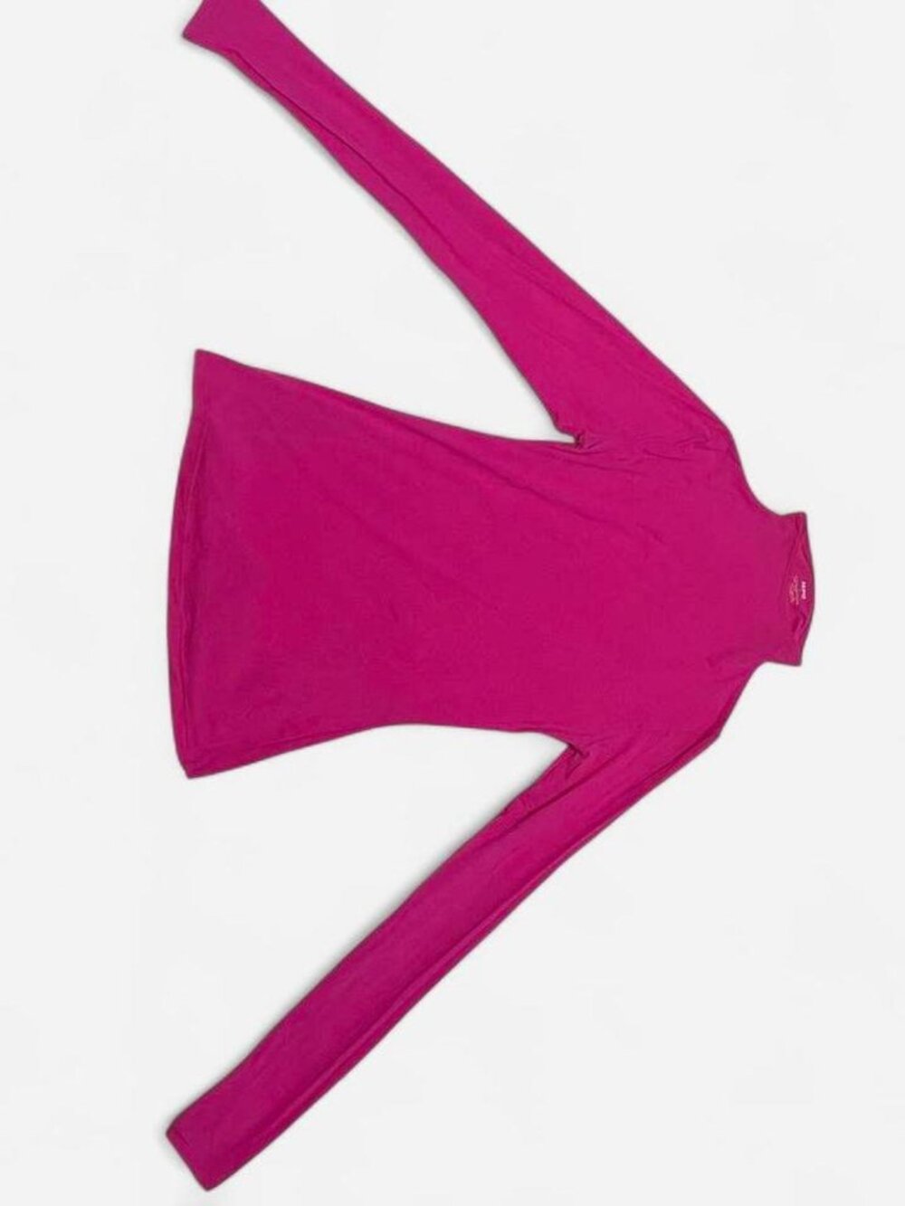 SKIMS Fits Everybody Hot Pink Long Sleeve Mock Neck Top Size S